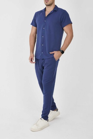 Mcz Giyim Lacivert Renk Krep Kumaş Slim Fit Erkek Pantolon - Gömlek Alt Üst Takım