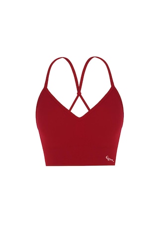 Goat Spirit Seamless Askılı Düz Crop - Bordo Em-30