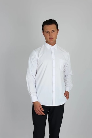 Lorenzo Mazzoli Soft Saten R 900 Beyaz Erkek Gömlek Beyaz