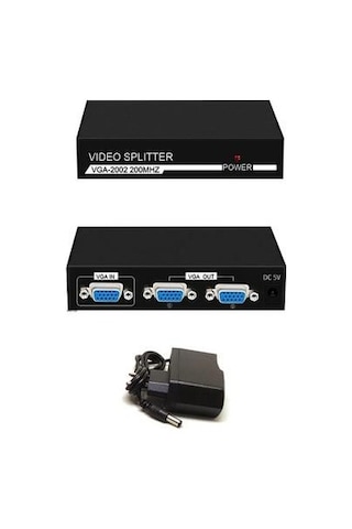 2 port vga çoğaltıcı 2 port vga splitter 200 mhz
