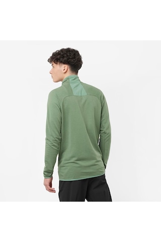 Salomon Essentıal Lıghtwarm Erkek Tam Fermuar Polar Laurel Wreath Lc2111300 Yeşil