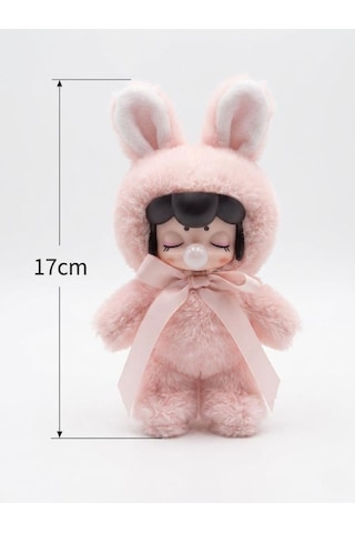 Nansi Yumuşak Peluş Figür Bebek - Kurdeleli Kostümlü Emzikli 17 Cm Dekoratif Uyku Arkadaşı Oyuncak Bebek