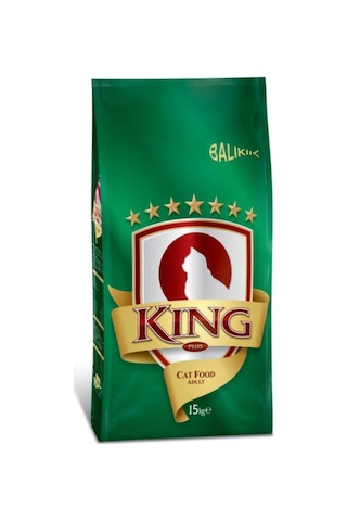 King Plus Cat Balıklı Yetişkin Kedi Maması 15 KG