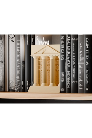 Dekoratif Roma Tapınağı Tasarımlı Book Nook Kitaplık Lambası Ve Kitap Ayracı