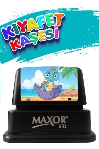 Maxor Kaşe Kıyafet Kaşesi Yavru Dinazor Temalı Öğrenci Kaşesi / Kıyafet Etiketi / Kumaş Kıyafet Kaşesi