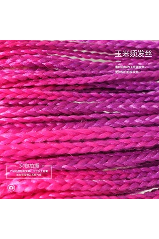 Peruk At Kuyruğu Renkli Örgü Yüksek Sıcaklık Fiber Büküm Örgü Degrade Renk Etnik Stil Üç Telli Örgü Dreadlocks At Kuyruğu