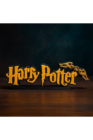 Harry Potter Yazılı 3d Dekoratif Obje 20cm Masaüstü Süs Ve Duva