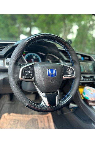 Honda Civic Fc5 Uyumlu Universal Direksiyon Kılıfı Tam Kılıf Değildir Mavi