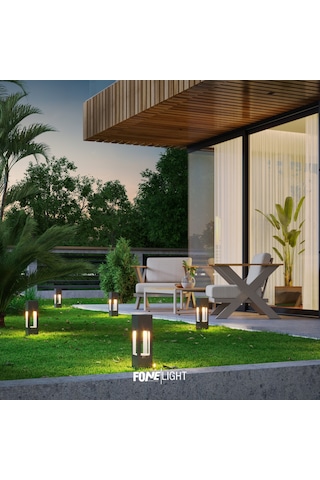 Fonelight Aka Modern Bahçe Aydınlatma Antrasit 35 Cm Antrasit