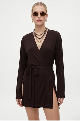 Ritnice Kadın Briana Ultra Soft Kahverengi Kimono