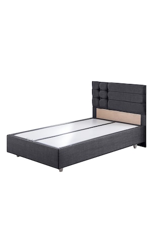 Viyana İkili Set, Viyana Tek Kişilik Baza Başlık Seti Antrasit 90 x 190