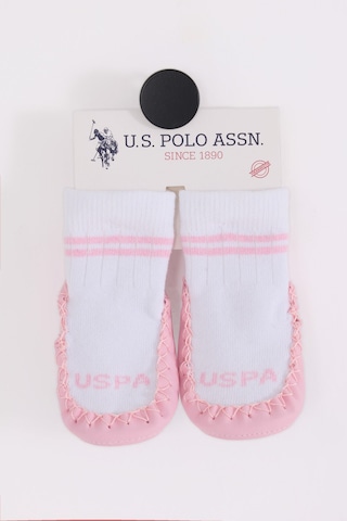 U.S. Polo Assn. Kız Bebek Beyaz Çorap Beyaz
