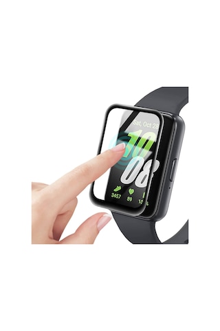 Zore Samsung Galaxy Uyumlu Fit 3 Pmma Pet Saat Ekran Koruyucu-siyah