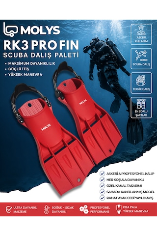 Rk3 Pro Fın Scuba Dalış Paleti Kırmızı