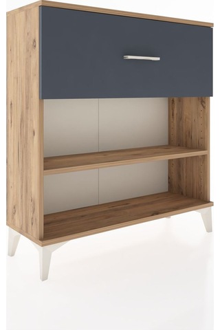 Arges Şifonyer Tek Raflı Tek Çekmeceli 88x30x96 Çam-antrasit Çam