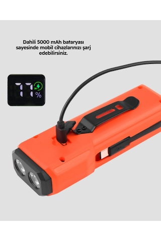 600 - 814 - Lümen Bilet Ön Işık Powerbankli Çakar - Zero-hls - Cob Led