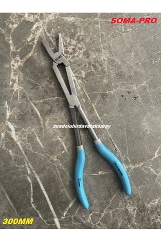 Soma Pro 300mm Açılı Uzun Kargaburun Pense Düz Uçlu 30cm Uzun Kargaburnu
