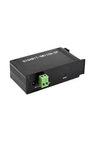 Endüstriyel 5 Port Gigabit Ethernet Switch - Dın Ray Montajlı