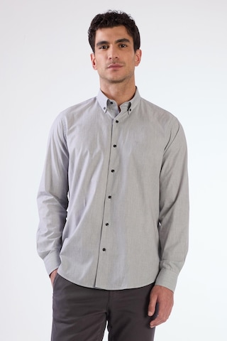 Siyah Çizgili Uzun Kol Regular Fit Erkek Gömlek Siyah