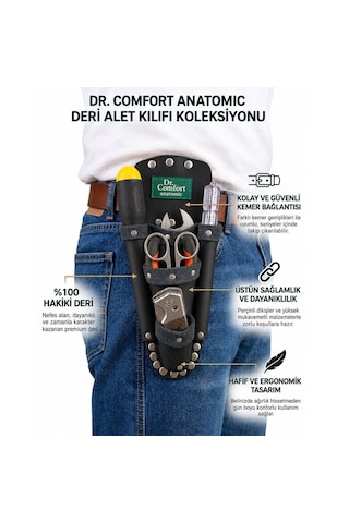 Dr.comfort 520 Hakiki Deri Bel Çantası Kemer Askılı El Aletleri Takım Çantası