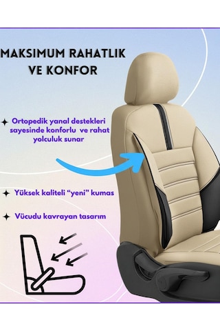 Toyota Corolla Araçlara Uyumlu Dakota Seri Özel Tasarım Oto Koltuk Kılıfı Seti