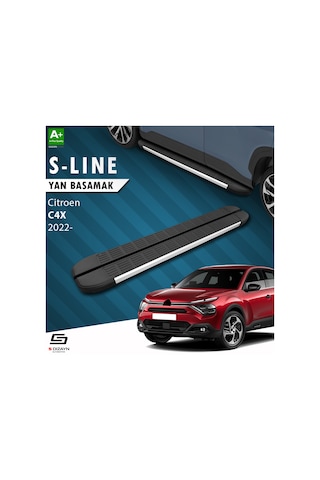 S-dizayn Citroen C4 X S-line Aluminyum Yan Basamak 183 Cm 2022 Üzeri A+ Kalite