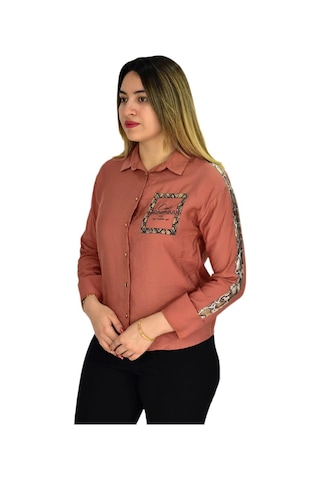 Baglan Kadın Kol Omuz Işlemeli Gömlek B6395 Bgl-st02545 Kıremıt