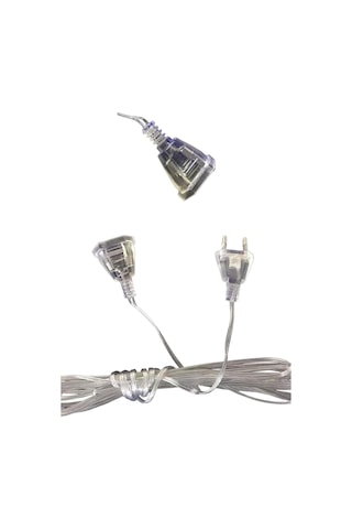 Şeffaf Led Işık Adaptör Kablo Fiş 220v Priz Uyumlu Dekoratif Aydınlatmalar İçin 5 Metre