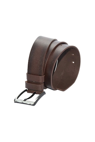 Süzer Deri Kahverengi Hakiki Deri Düz Renk 4.5 Cm.lik Spor Kemer - Tek Katmanlı Manda Derisi - 509-düz-21sb 001