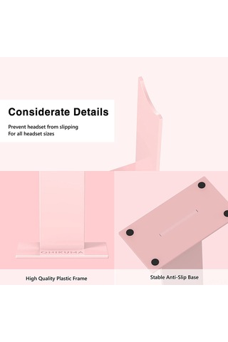 Kosona Onıkuma Abs Materyal Kullanılarak Yapılmış, Bölünür Bilgisayar Kulaklık Tutucu, Siyah Renkli Gösterim Rafı