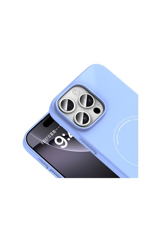Maks Technology Apple iPhone Uyumlu 16 Pro Max Kılıf M-safe Şarj Özellikli Kamera Korumalı Mkst Elio Sert Pc Kapak - Açık Mavi