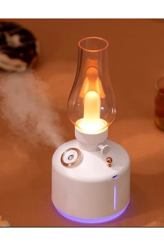 Nostaljik Gaz Lambası Tasarımlı Ultrasonik Difüzör Aromaterapi Nemlendirici Hava Nemlendirici