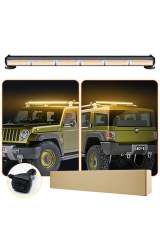 Çakarlı Tepe İkaz Lambası 90 Cm Mıknatıslı Turuncu 12 Mod 12-24 V