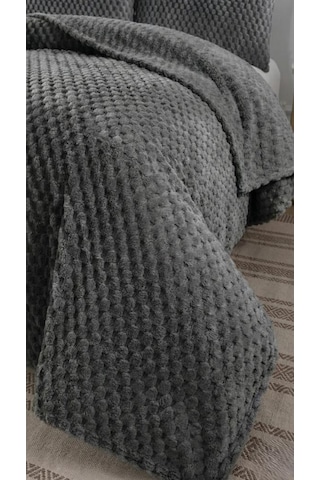 Soft Arya Tek Kişilik Yatak Örtüsü 180x240 Antrasit