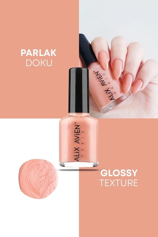 Alix Avien Şeftali Rengi Oje 77 Yüksek Pigmentli Uzun Süreli Kalıcılık Hızlı Kuruma Nail Lacquer 77