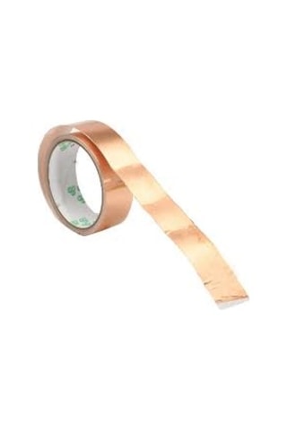 5 Mm x 20 Mt İletken Bakır Folyo Kapton Bandı K. Yapışkanlı Ba...