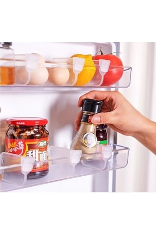 Çok Amaçlı Buzdolabı Raf Ayırıcı 10 Adet Çok Renkli