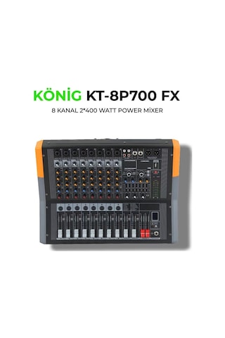König Kt-8p 700fx 8 Kanal Power Mixer 2x400w