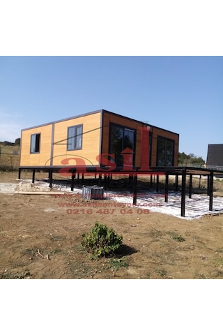 42 M² 2+1 Dış Ahşap Desenli Betopan, İç Betopan Hazır Ev
