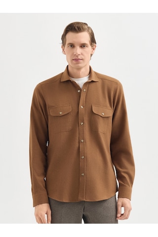 Karaca Erkek Modern Fıt Gömlek-camel 11.24w.04.013 Camel