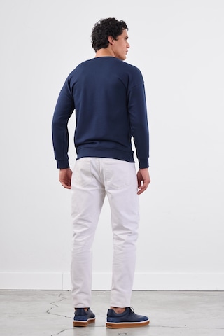 Dufy Lacivert Bisiklet Yaka Regular Fit Erkek Sweatshirt Lacivert