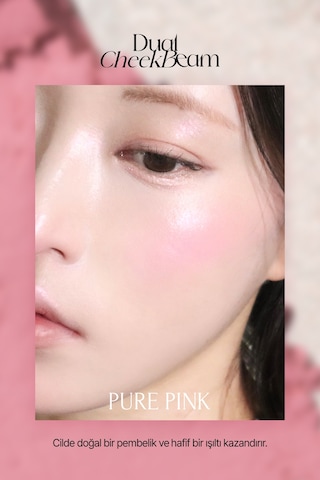 Allık Ve Aydınlatıcı Paleti + Fırça Seti Muzıgae Mansıon Dual Cheek Beam Set 01 Pure Pink 01 Pink
