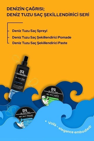Black & Red Sea Salt Paste Saç Şekillendirici Mat Wax Medium 120 ML