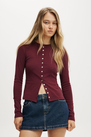 Madmext Bordo Slim Fit Düğmeli Kadın Hırka Mg2580 Bordo