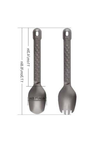 Pazly Yürüyüş Ve Piknik İçin Titanyum Renkli Hafif Kamp Kaşık Takımı Ev Dışı Kullanım Çok Renkli