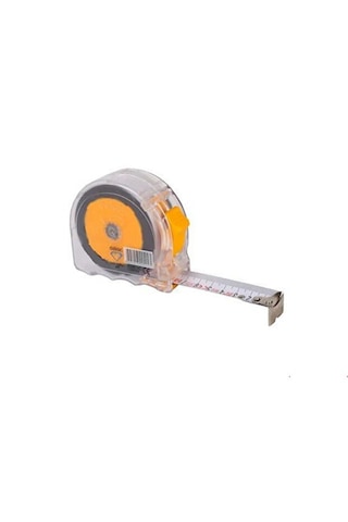 408 Profesyonel Şeffaf Kasa Darbeye Dayanıklı Şerit Metre Çelik Ölçü Bandı 5 Mt X 25 Mm 5 M