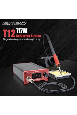 Exeo T12 Dijital Isı Ayarlı Havya Lehimleme İstasyonu Makinası 75w