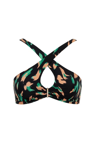 Aubade Feline Energy Bralet Bikini Üstü, Damla Dekolteli, Altın Detaylı Büstiyer Siyah