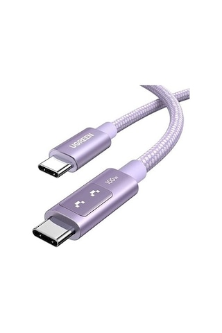 Ugreen Uno Usb-c 100w 5a Qc Pd Örgülü Hızlı Şarj Kablosu, 1 Metre, Mor,