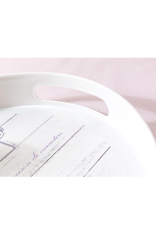 Lavander Oval Tepsi Beyaz